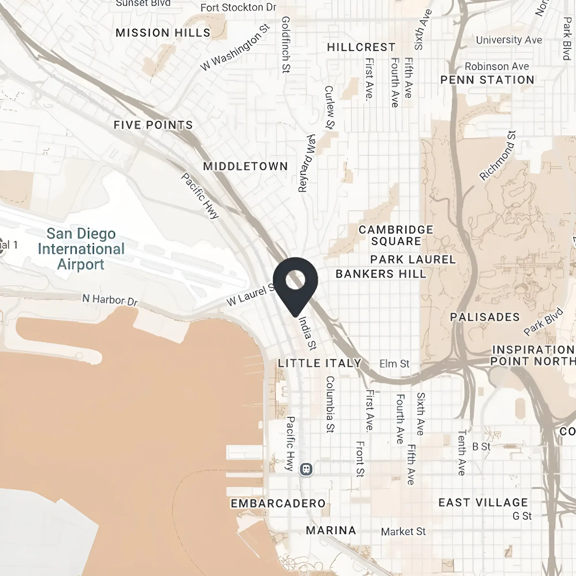 Tamplen Plastic Surgery - San Diego Map